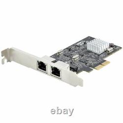 StarTech.com 2-Port 2.5GBase-T Ethernet Network Adapter Card PCIe 2.0 x2