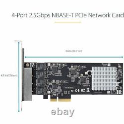 StarTech.com 4-Port 2.5GBase-T Ethernet Network Adapter Card PCIe 2.0 x4