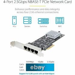 StarTech.com 4-Port 2.5GBase-T Ethernet Network Adapter Card PCIe 2.0 x4