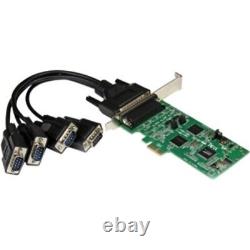 StarTech.com 4 Port PCI Express PCIe Serial Combo Card with Breakout Cable 2 x