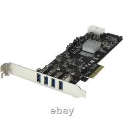StarTech.com 4 Port PCI Express (PCIe) SuperSpeed USB 3.0 Card Adapter w- 4 Dedi