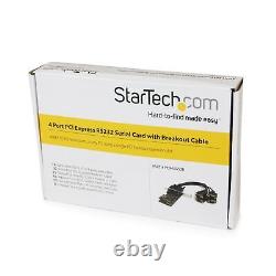 StarTech.com 4 Port PCI Express RS232 Serial Adapter Card Single-Lane PCI E