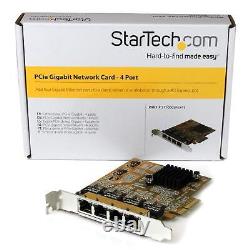StarTech.com 4 Port PCIe Network Card, TAA (ST1000SPEX43)
