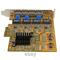StarTech.com 4 Port PCIe Network Card, TAA (ST1000SPEX43)