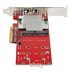 StarTech.com Dual M. 2 PCIe SSD Adapter Card x8 / x16 Dual NVMe or AHCI M. 2 S