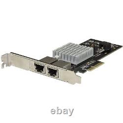 StarTech.com Dual Port 10G PCIe Network Adapter Card Intel-X550AT 10GBASE-T &