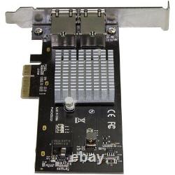 StarTech.com Dual Port 10G PCIe Network Adapter Card Intel-X550AT 10GBASE-T &