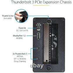 StarTech.com Thunderbolt 3 PCIe Expansion Chassis with DisplayPort PCIe x16
