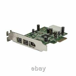 Star Tech 3-Port 2B 1A Low Profile PCI Express FireWire Adapter Expansion Card