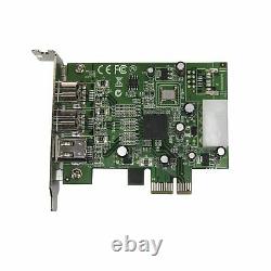 Star Tech 3-Port 2B 1A Low Profile PCI Express FireWire Adapter Expansion Card