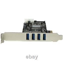 Startech 4 Port Dual Bus Pci Express pcie Superspeed Usb 3.0 Card Adapter With