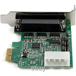 Startech 4-port PCI Express RS232 Serial Adapter Card PCIe Serial DB9 Controll