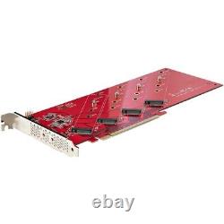 Startech Quad M. 2 PCIe Adapter Card, x16 Quad NVMe or AHCI M. 2 SSD to PCI Expres