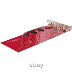 Startech Quad M. 2 PCIe Adapter Card, x16 Quad NVMe or AHCI M. 2 SSD to PCI Expres