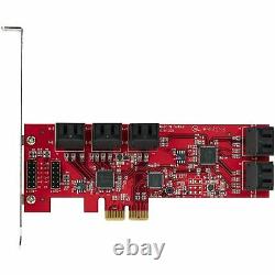 Startech SATA PCIe Card, 10 Port PCIe SATA Expansion Card, 6Gbps SATA Adapter, 1