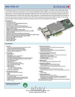 Supermicro 10Gb Dual Port Ethernet LAN PCI-E Adapter Intel X550 Network Card
