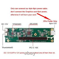 Thunderbolt 3 to PCI Express PCI-E 16x Desktop Graphics Card SSD Nvme M-key Card