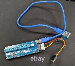 USB 3.0 PCI-E Express 1x To16x GPU Extender Riser Card Adapter Power Cable
