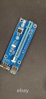 USB 3.0 PCI-E Express 1x To16x GPU Extender Riser Card Adapter Power Cable
