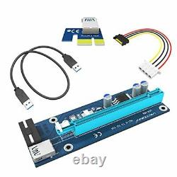 USB 3.0 PCI-E Express 1x To 16x Extender Riser Card Lot Adapter Power 24pin ATX