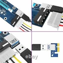 USB 3.0 PCI-E Express 1x To 16x Extender Riser Card Lot Adapter Power 24pin ATX