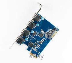 USB 3.0 PCIe Express Adapter Card 4 Port for Apple Mac Pro 1.1 5.1 / 2006-2012
