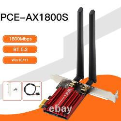 WiFi 6 AX1800Mbps PCIE WiFi Adapter 802.11ax Dual Band Bluetooth 5.2 WiFi 6 Card