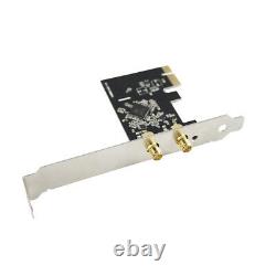 Wireless PCI-E WiFi Card 1200M AC Dual Band Ethernet Network Adapter 2 x Antenna