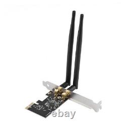 Wireless PCI-E WiFi Card 1300M AC Dual Band Ethernet Network Adapter 2 x Antenna