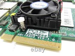 2x Carte adaptateur RAID NAS Areca ARC-1880-2 PCIe 2.0 16 SAS/SATA SFF-8088 Lot 2