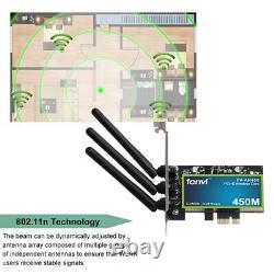 450mbps Pc De Bureau Pci-e Wireless Card Adaptateur Wifi Double Bande Pour Intel 4965agn