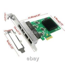 4 Port Gigabit Carte Réseau Ethernet Pci-e Adaptateur Serveur 1000mbps Nic Rtl8111