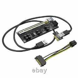 8x Ethereum Pci-e 1x À 16x Carte D'adaptateur Usb3.0 Gpu Riser Ver 009 Veddha