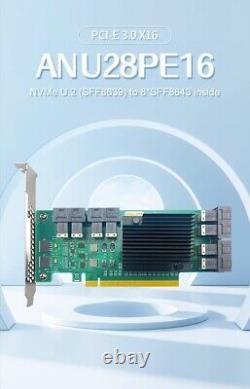 Adaptateur NVMe CEACENT ANU28PE16 U.2 vers carte d'extension SSD PCIE16 SFF8639-SFF8643