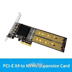 Adaptateur PCIE vers Nvme 2.0 4 ports Carte d'extension PCIE vers Nvme 2.0 à haute vitesse