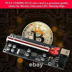 Adaptateur Pcie Riser Ver009s, 1x À 16x Carte Gpu Riser, Avec 0,6 M Usb 3.0