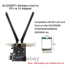 Adaptateur convertisseur WiFi Bluetooth PCI-e pour carte WiFi M.2 2230 NGFF Key A+E