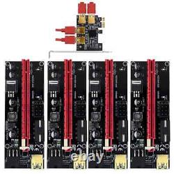 Adaptateur de carte PCI-E1x à 16x Riser 009S 1 à 4 fentes Multiplier 4pcs BTC Miner