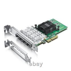 Adaptateur de serveur Gigabit Ethernet Quad SFP vers PCIe x4 pour Intel I350F4BLK I350-F4