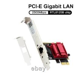 Adaptateur réseau Gigabit PCI Express 2.5GBase-T RTL8125B 2500/1000/100Mbps, 100 pièces.