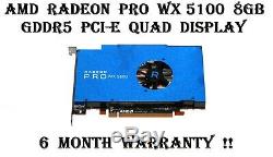 Amd Ati Radeon Pro Wx 5100 8 Go Gddr5 Pci-express Quad Display Port Carte Vidéo