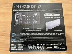Asus Hyper M. 2 X16 Pcie 3.0 Carte D'adaptateur D'extension X4 V2 Avec 4 Nvme M. 2 Fentes