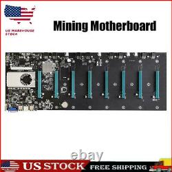 Btc-s37 Pro Mining Carte Mère 8 Pcie 16x Carte Graphique Sodimm Ddr3 Sata3.0 Adaptateur