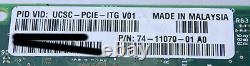 Carte D'adaptateur Ethernet Intel Ucsc-pcie-itg À 2 Ports Converged 10g 74-11070-01