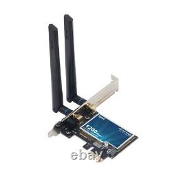 Carte PCIE Wifi double bande 2,4 GHz 5 GHz Adaptateur Wifi Bluetooth 1200 Mbps pour ordinateur de bureau