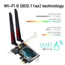 Carte WiFi 6 PCE-AX200Pro double bande 3000Mbps BT5.2 PCIe pour bureau (5 pièces)