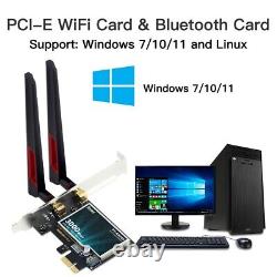 Carte WiFi 6 PCE-AX200Pro double bande 3000Mbps BT5.2 PCIe pour bureau (5 pièces)