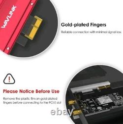 Carte WiFi Wavlink AX5400 PCIe Adaptateur Réseau WiFi 6E BT5.3 Tri-Bande