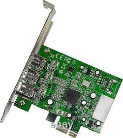 Carte adaptateur PCIe FireWire IEEE1394 à 3 ports haute vitesse 1394b/1394a