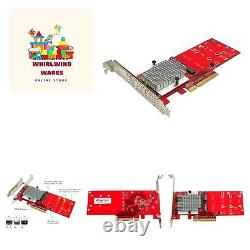 Carte adaptateur SSD M.2 PCIe NVMe double PCI Express 3.0 x8 / x16 support 2X M.2